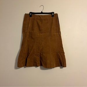Tan corduroy skirt